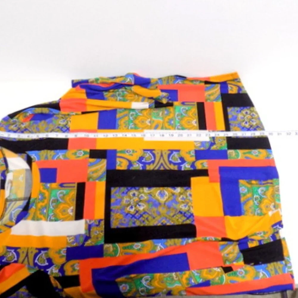 Jones Studio Women’s Wearable Art Multicolor Abstract 3/4 Sleeve Top – Size: 2X - Picture 7 of 11